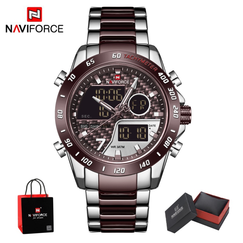Outdoor Sport Watch - NAVIFORCE Nouvelle Montre Analogique-Numérique pour Hommes,